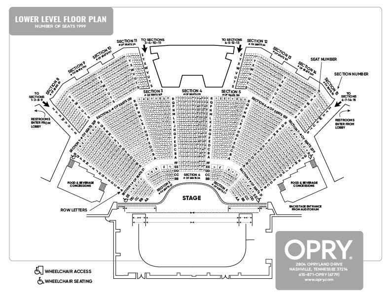 Grand Ole Opry Seating Chart With Seat Numbers Portal posgradount edu pe
